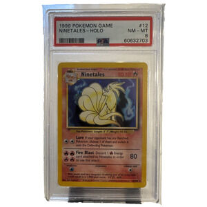 1999 Pokemon Base Set Unlimited Ninetales Holo 12/102 PSA 8 NM-MT